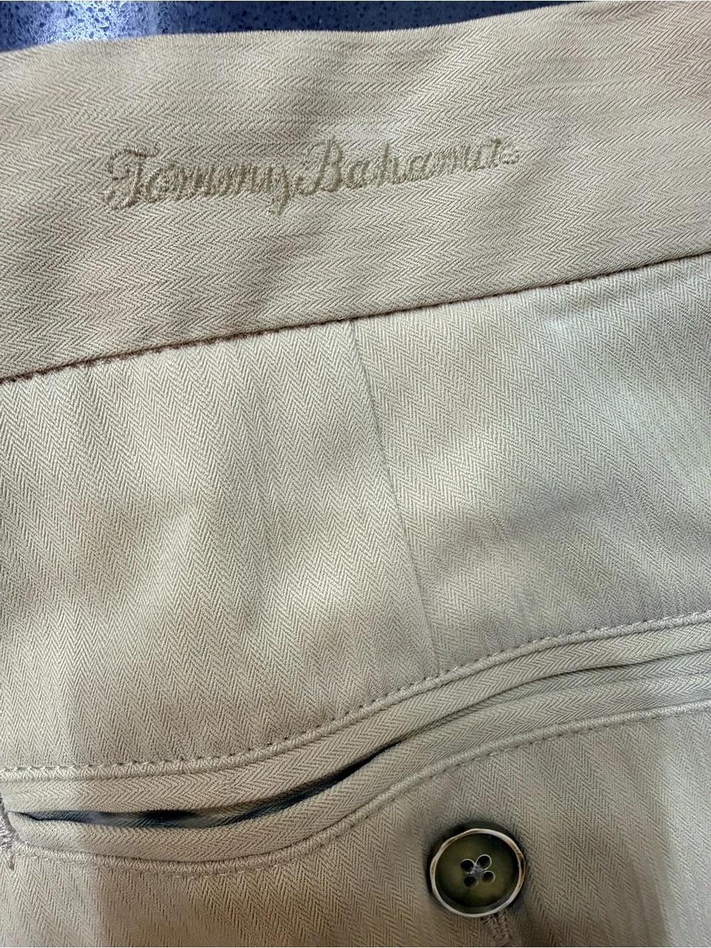 Tommy Bahama Grayston Pleated Dress Pants Beige Sisal 35x34 NWT